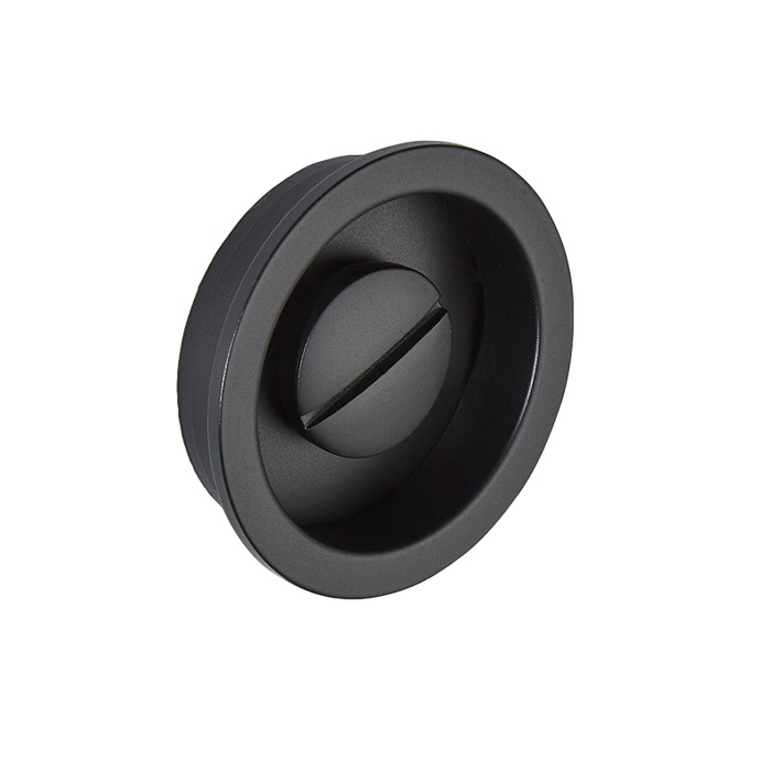 IRONMONGERY ARIES MATT BLACK POCKET DOOR PRIVACY HANDLE