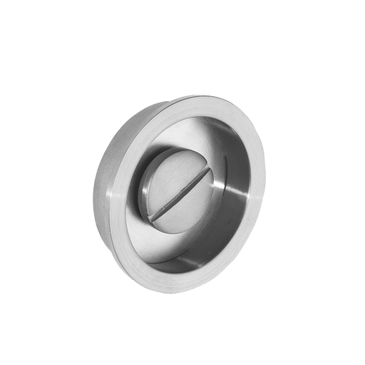 IRONMONGERY ARIES SATIN CHROME TONE POCKET DOOR PRIVACY HANDLE