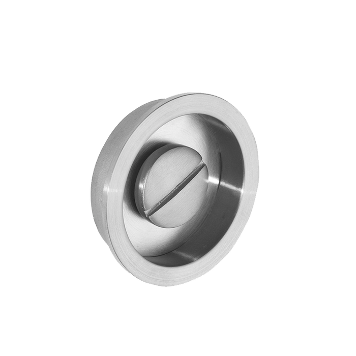 IRONMONGERY ARIES SATIN CHROME TONE POCKET DOOR PRIVACY HANDLE