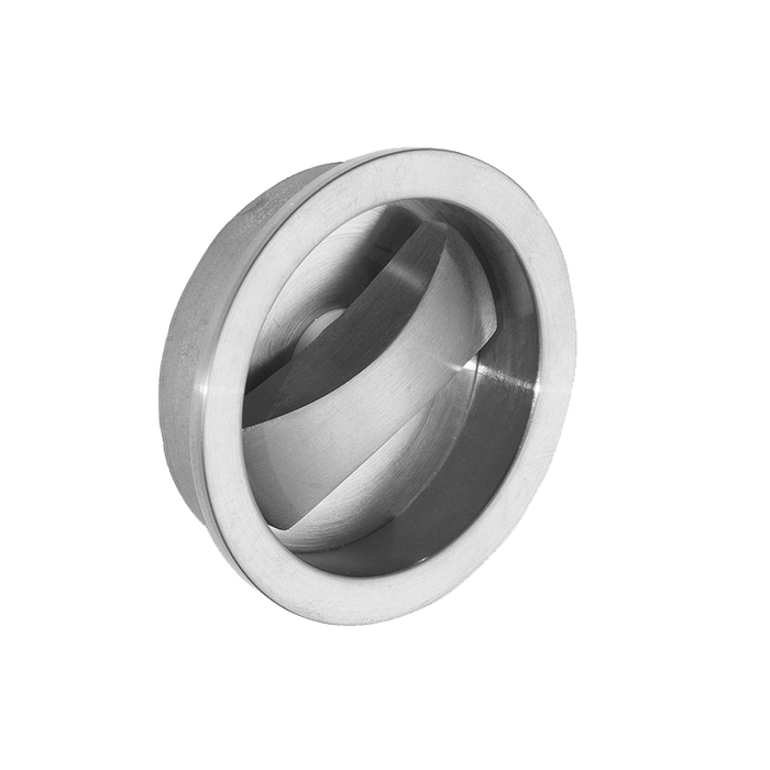 IRONMONGERY ARIES SATIN CHROME TONE POCKET DOOR PRIVACY HANDLE