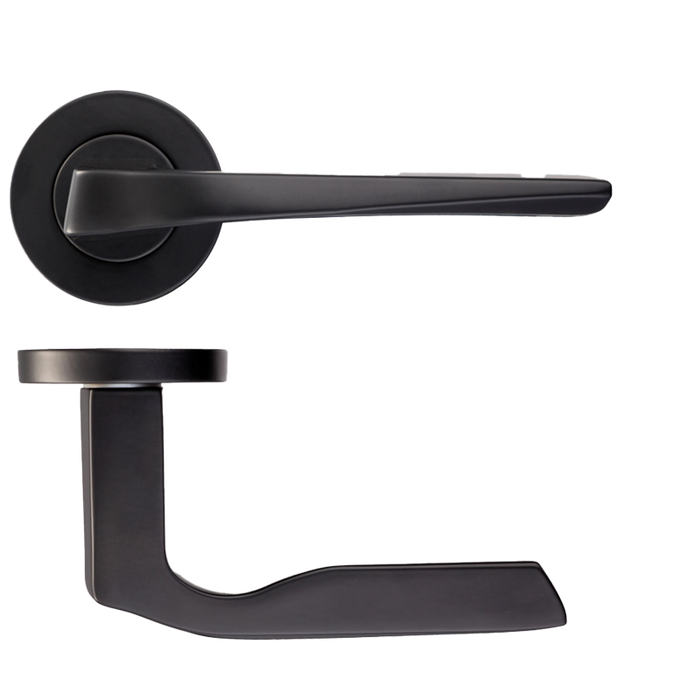 IRONMONGERY CARINA MATT BLACK PRIVACY HANDLE HARDWARE PACK