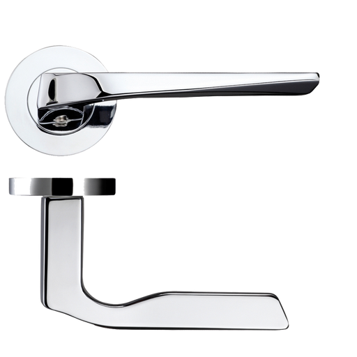 IRONMONGERY CARINA POLISHED CHROME TONE HANDLE HARDWARE PACK