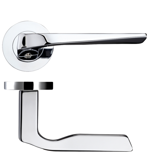 IRONMONGERY CARINA POLISHED CHROME TONE HANDLE HARDWARE PACK