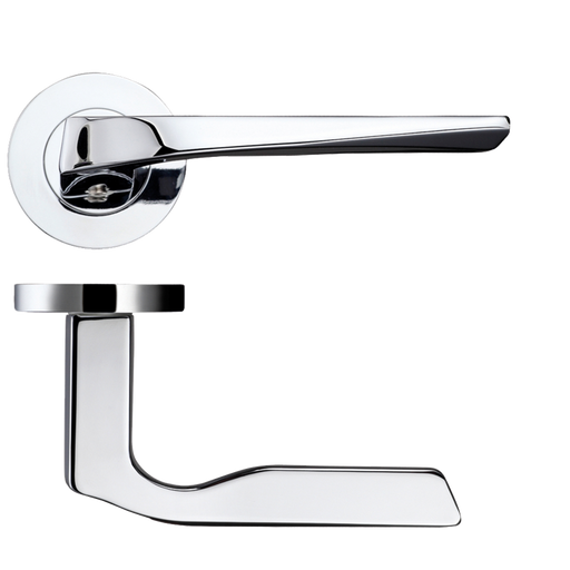 IRONMONGERY CARINA POLISHED CHROME TONE PRIVACY HANDLE HARDWARE PACK