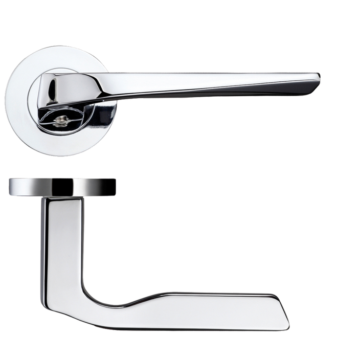 IRONMONGERY CARINA POLISHED CHROME TONE PRIVACY HANDLE HARDWARE PACK