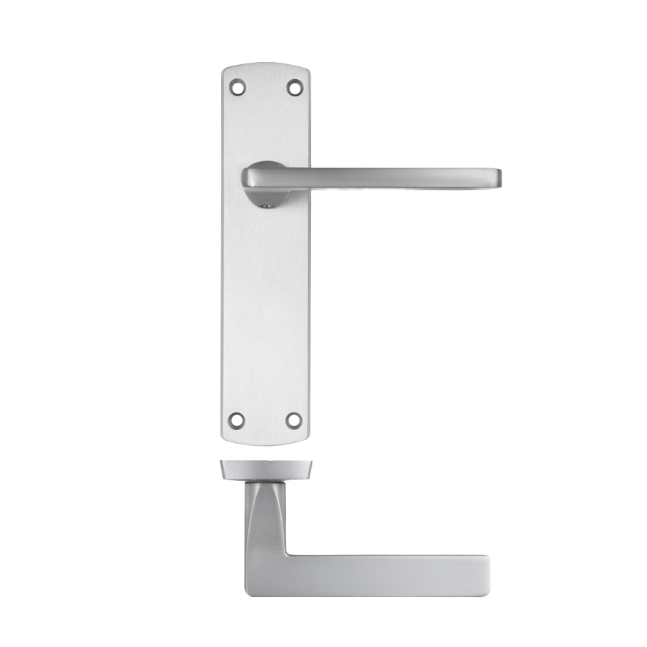 IRONMONGERY CHESTER SATIN CHROME TONE PRIVACY HANDLE PACK — Trade ...