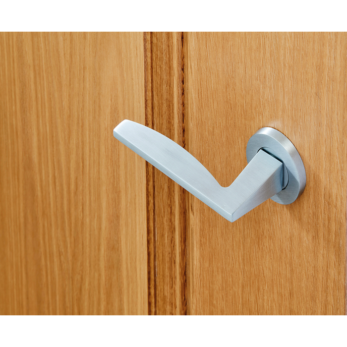 IRONMONGERY CRUX SATIN CHROME TONE HANDLE HARDWARE PACK