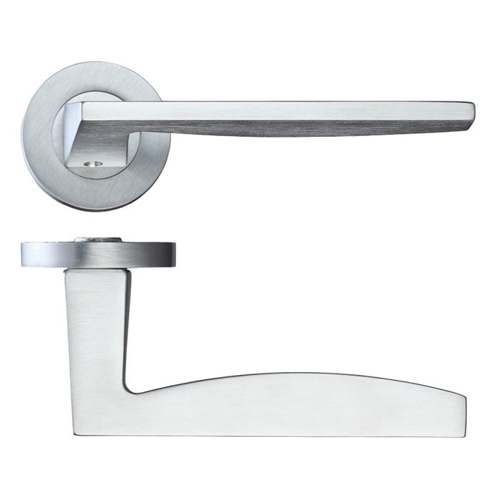 IRONMONGERY CRUX SATIN CHROME TONE PRIVACY HANDLE HARDWARE PACK