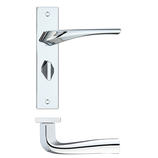 IRONMONGERY DORADO POLISHED CHROME TONE PRIVACY HANDLE HARDWARE PACK