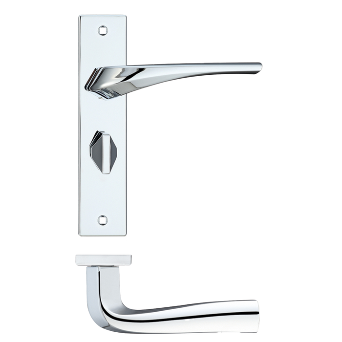 IRONMONGERY DORADO POLISHED CHROME TONE PRIVACY HANDLE HARDWARE PACK