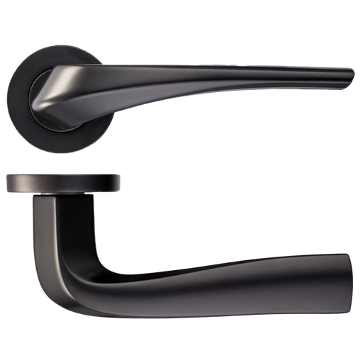 IRONMONGERY DRACO MATT BLACK HANDLE HARDWARE PACK