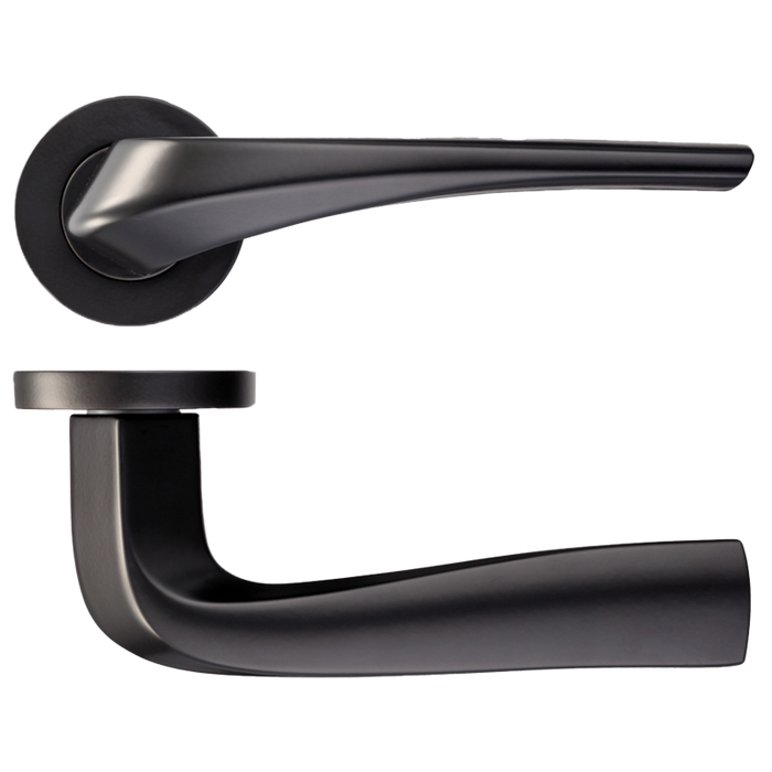 IRONMONGERY DRACO MATT BLACK HANDLE HARDWARE PACK