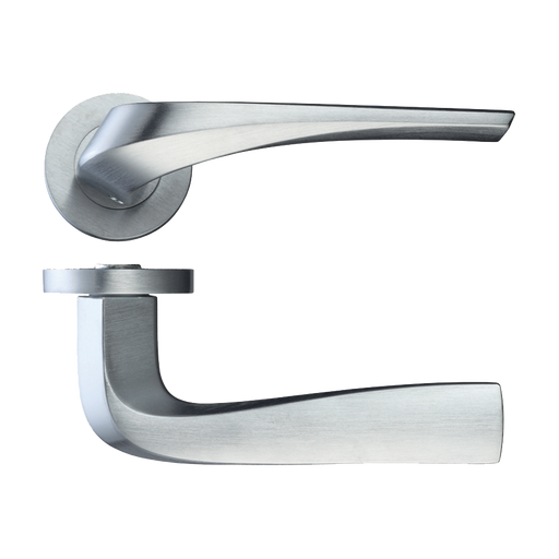 IRONMONGERY DRACO SATIN CHROME TONE HANDLE HARDWARE PACK