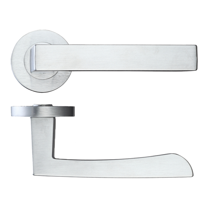 IRONMONGERY FORNAX SATIN CHROME TONE HANDLE HARDWARE PACK