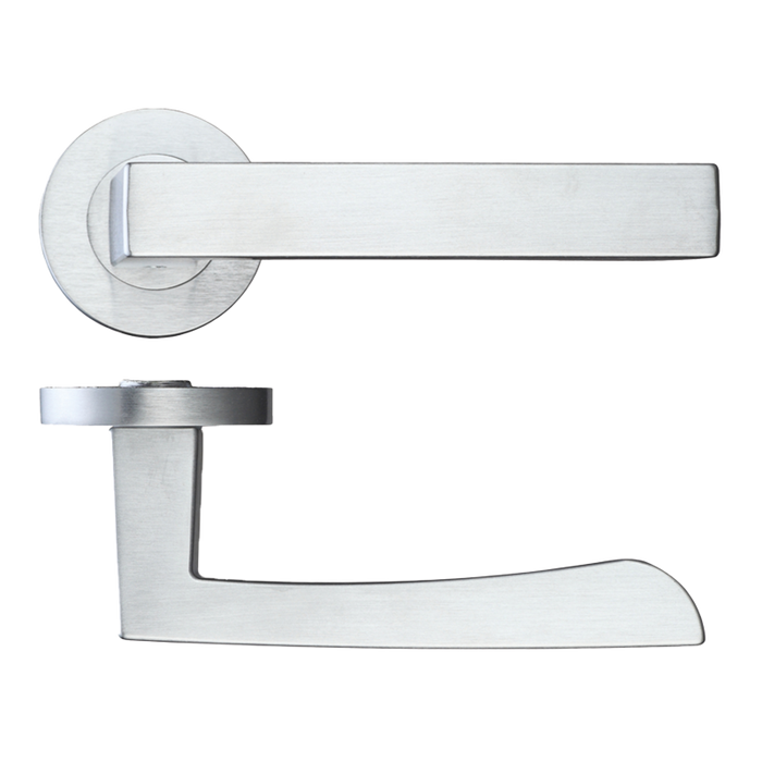 IRONMONGERY FORNAX SATIN CHROME TONE PRIVACY HANDLE HARDWARE PACK