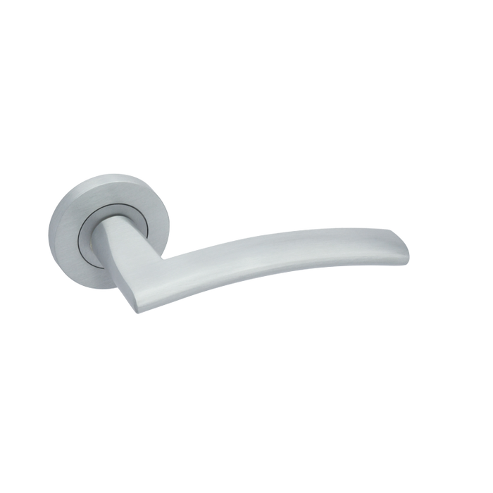 IRONMONGERY GENOA SATIN CHROME TONE HANDLE HARDWARE PRIVACY PACK