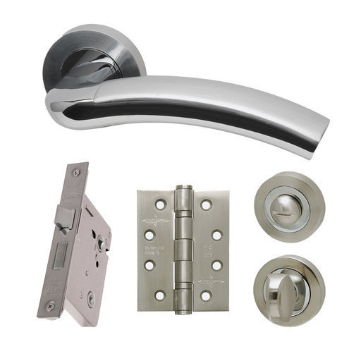IRONMONGERY JUPITER PRIVACY HANDLE HARDWARE PACK
