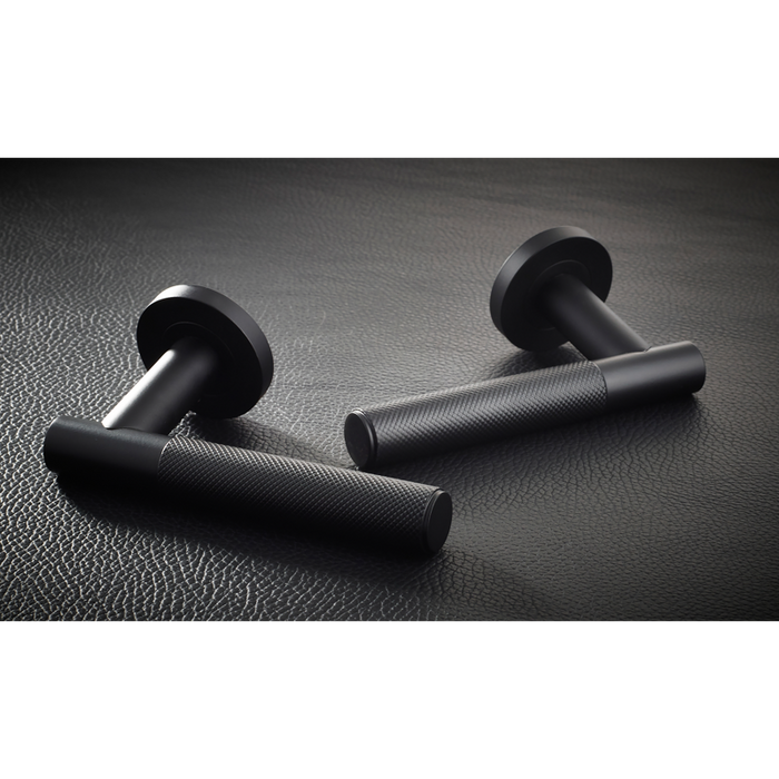 IRONMONGERY LUGANO MATT BLACK HANDLE PACK