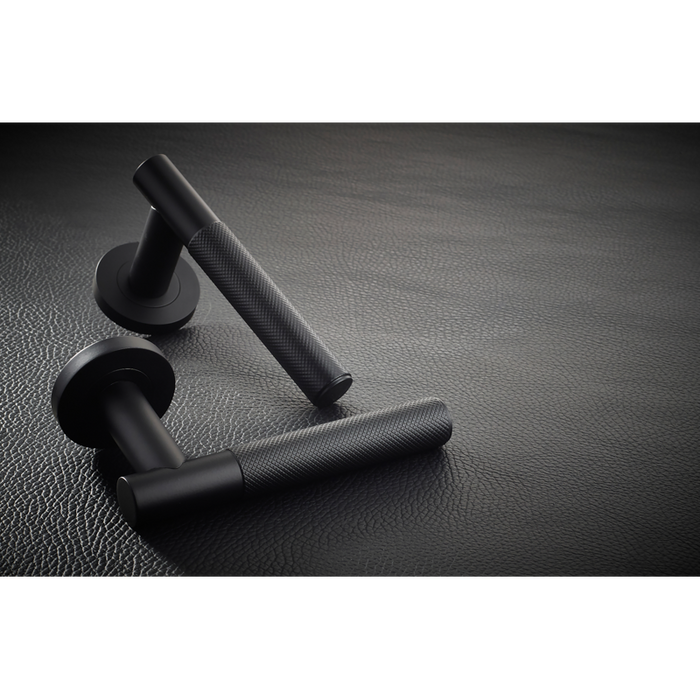 IRONMONGERY LUGANO MATT BLACK PRIVACY HANDLE PACK