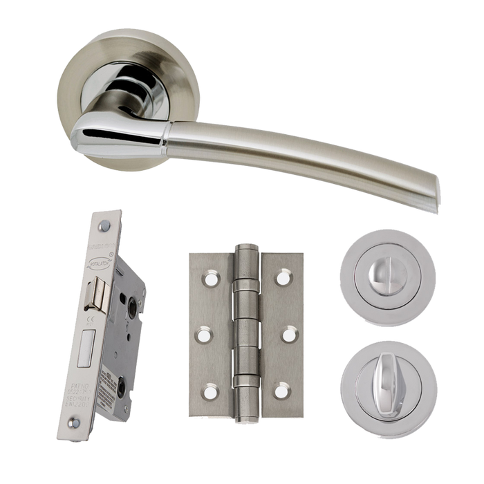 IRONMONGERY MERCURY PRIVACY HANDLE HARDWARE PACK