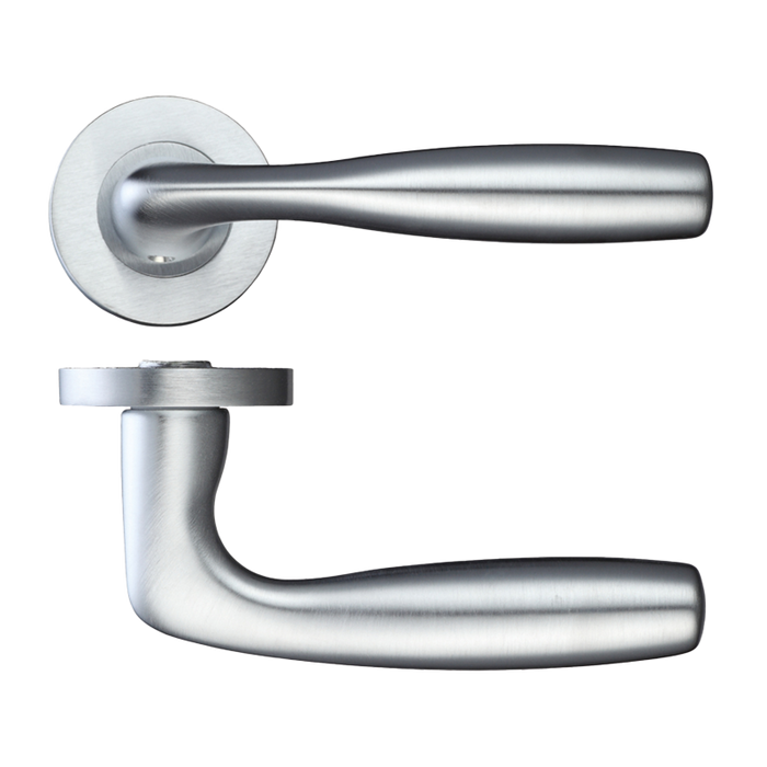 IRONMONGERY NORMA SATIN CHROME TONE HANDLE HARDWARE PACK