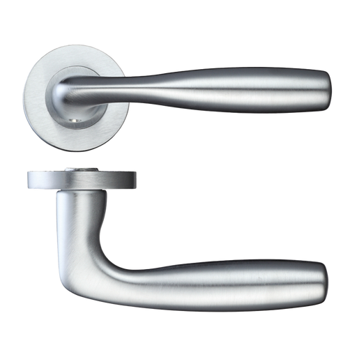 IRONMONGERY NORMA SATIN CHROME TONE PRIVACY HANDLE HARDWARE PACK