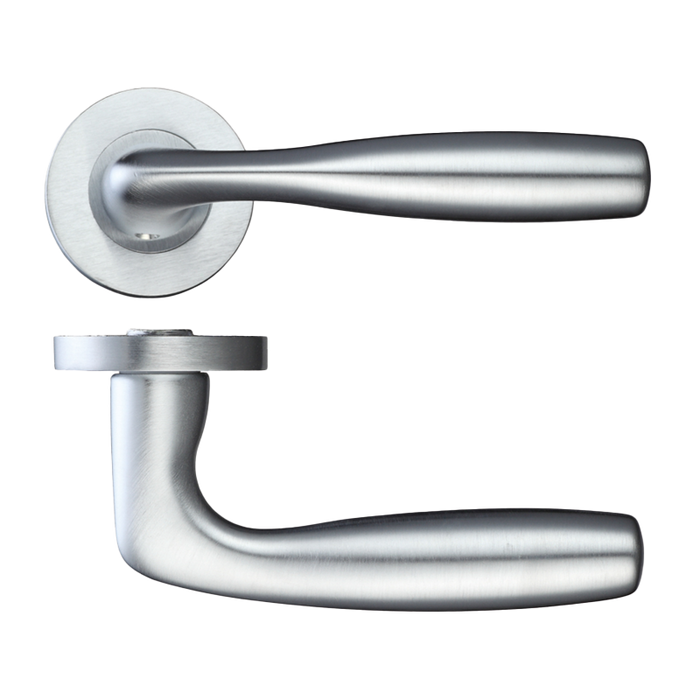 IRONMONGERY NORMA SATIN CHROME TONE PRIVACY HANDLE HARDWARE PACK