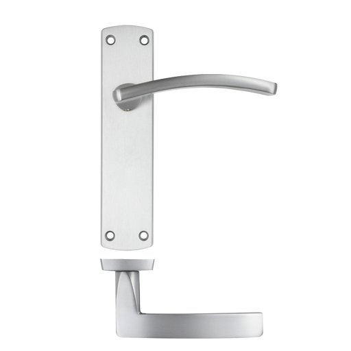 IRONMONGERY OXFORD SATIN CHROME TONE PRIVACY HANDLE PACK