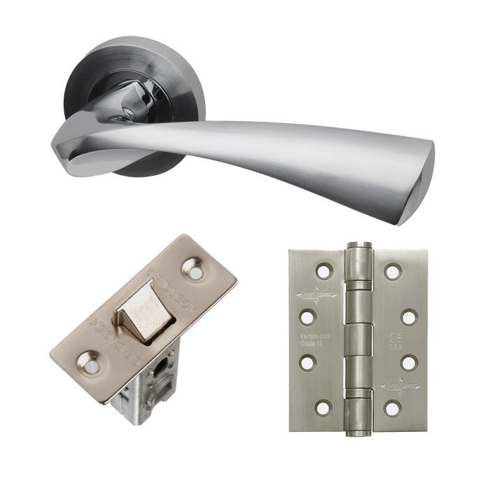 IRONMONGERY PLUTO HANDLE HARDWARE PACK