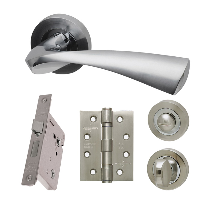 IRONMONGERY PLUTO PRIVACY HANDLE HARDWARE PACK