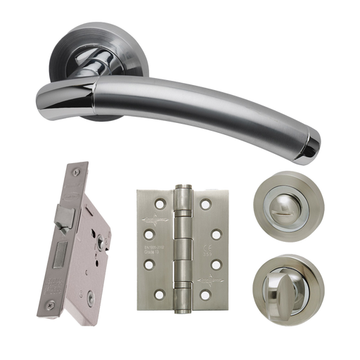 IRONMONGERY SATURN PRIVACY HANDLE HARDWARE PACK