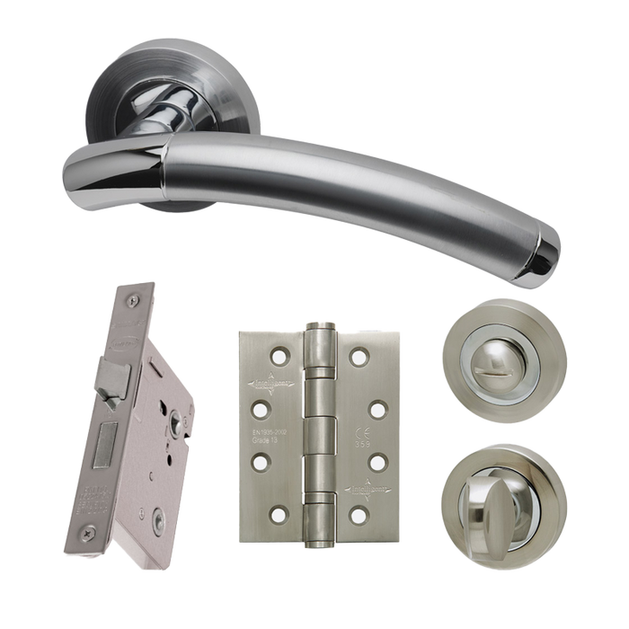 IRONMONGERY SATURN PRIVACY HANDLE HARDWARE PACK