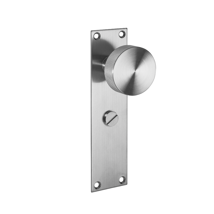 IRONMONGERY ZERMATT SATIN STAINLESS STEEL TONE PRIVACY HANDLE HARDWARE PACK