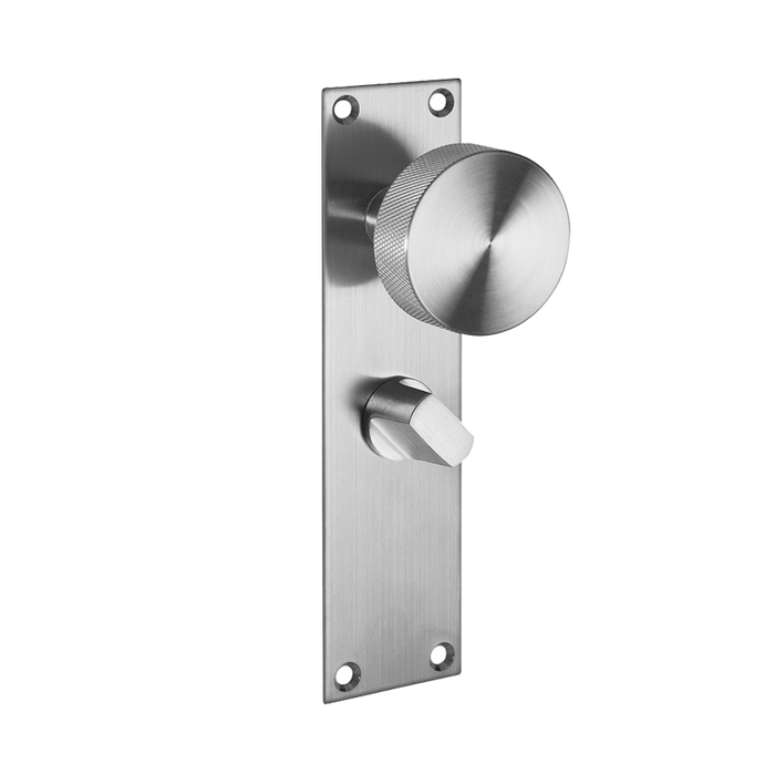 IRONMONGERY ZERMATT SATIN STAINLESS STEEL TONE PRIVACY HANDLE HARDWARE PACK