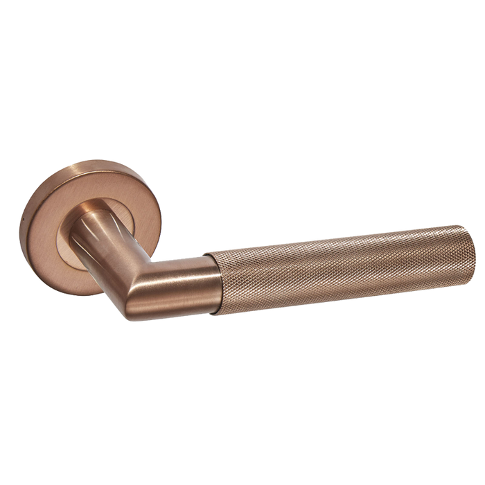 IRONMONGERY ZURICH SATIN COPPER TONE HANDLE HARDWARE PACK