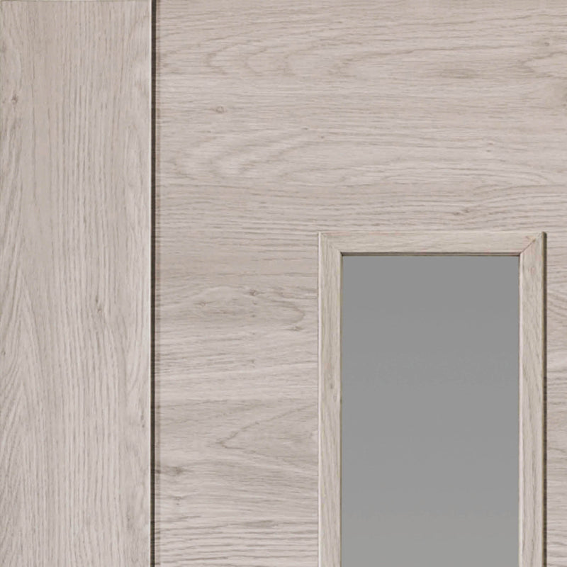 JB Kind Alabama Light Grey Glazed Laminate Internal Door