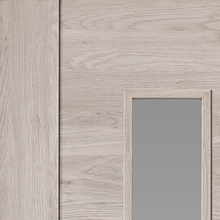 JB Kind Alabama Light Grey Glazed Laminate Internal Door