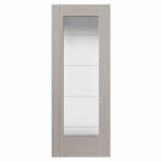 JB Kind TIGRIS LIGHT GREY FULL GLAZED INTERNAL DOOR P/F 35 X 1981 X 610