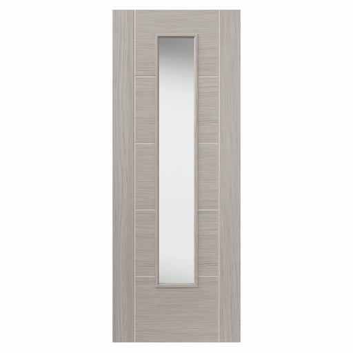 JB Kind TIGRIS LIGHT GREY SLIM GLAZED INTERNAL DOOR P/F 35 X 1981 X 686
