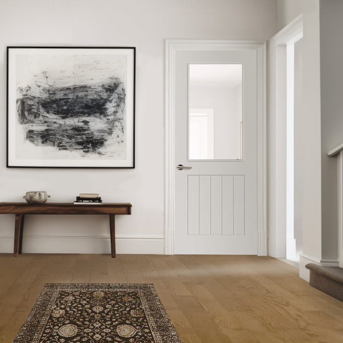 JB Kind Thames White Half Light Glazed Internal Door