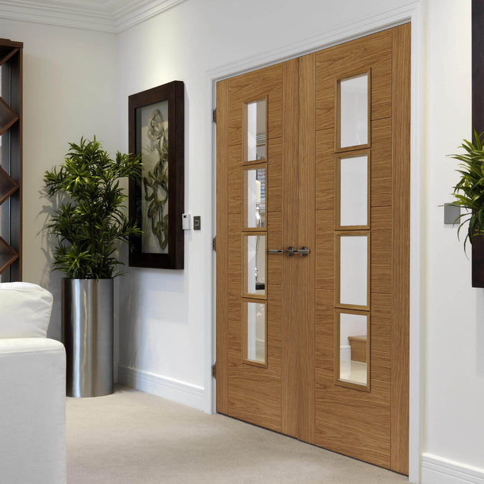 JB Kind Blenheim Oak Glazed Internal Fire Door