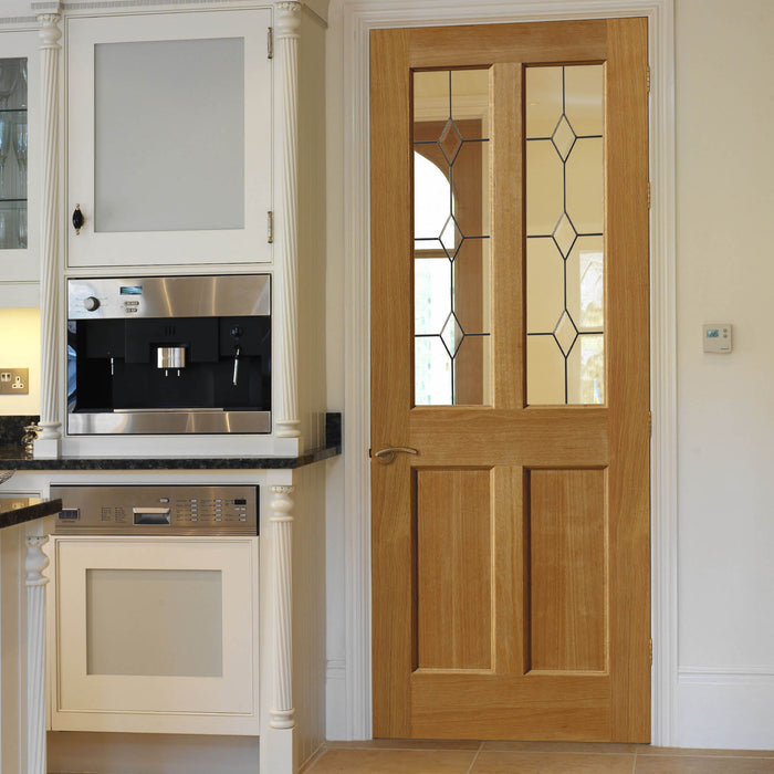 JB Kind Churnet Oak Glazed Internal Door