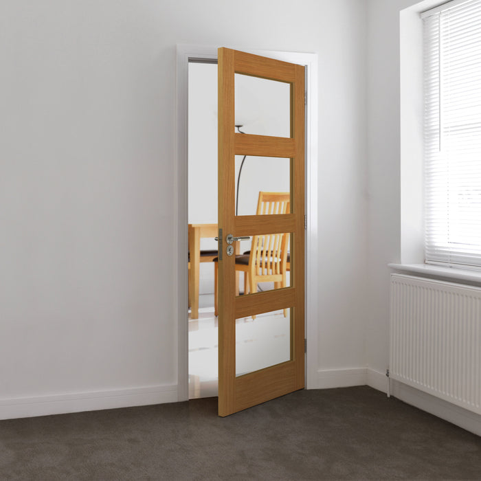JB Kind Nevis Oak Glazed Internal Door