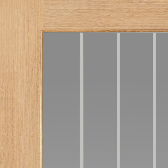 JB Kind Thames Oak 1 Light Oak Internal Door - Unfinished