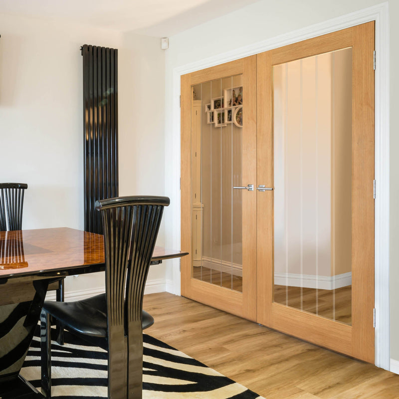 JB Kind Thames Oak 1 Light Oak Internal Door - Unfinished - Clearance