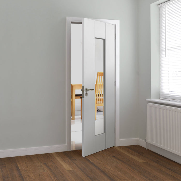 JB Kind Axis White Glazed Internal Door