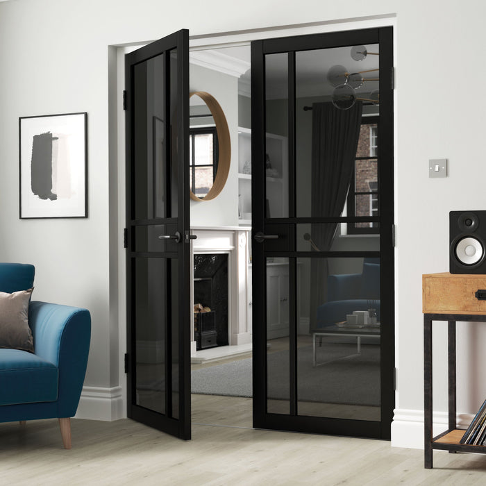 JB Kind City Black Tinted Glass Internal Door