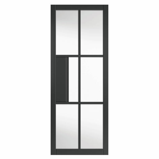 JB Kind CIVIC BLACK CLEAR GLASS INTERNAL DOOR P/F GLAZED 35 X 1981 X 610