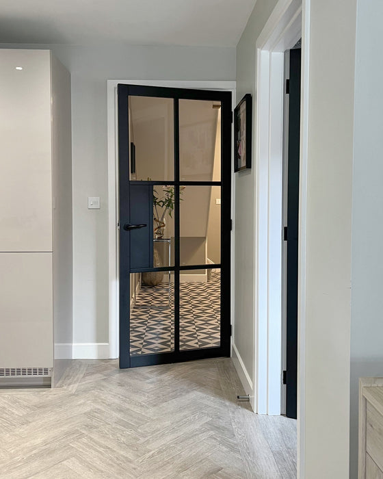 JB Kind Civic Black Clear Glass Internal Door