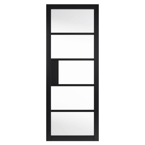 JB Kind METRO BLACK CLEAR GLASS INTERNAL DOOR P/F GLAZED 35 X 1981 X 610